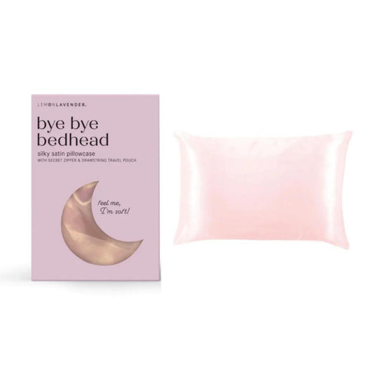 Lemon Lavender Bye Bye Bed Head Silky Satin Pillowcase - Rosewater