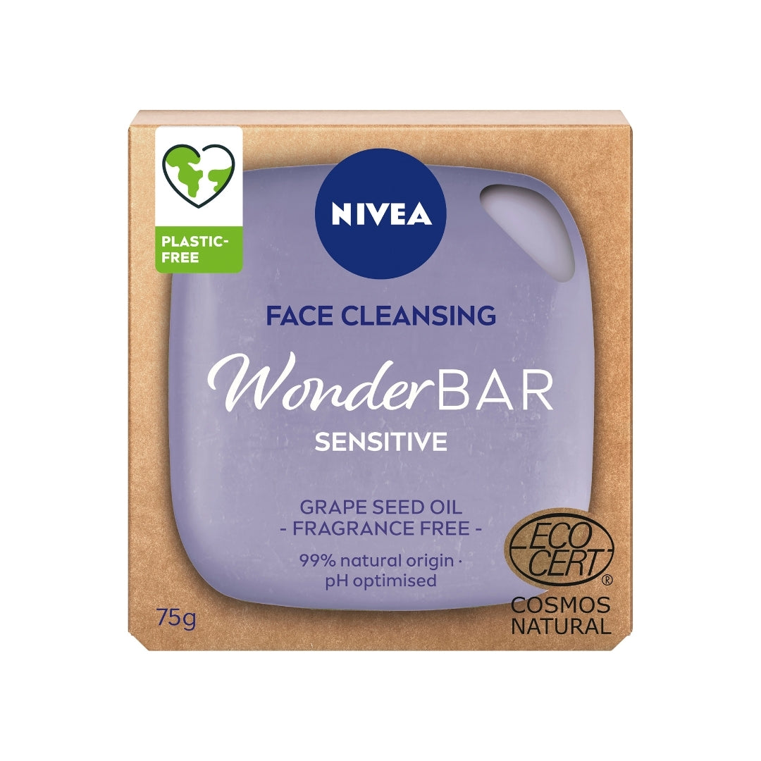 4 x Nivea Face Cleansing WonderBar Sensitive 75g