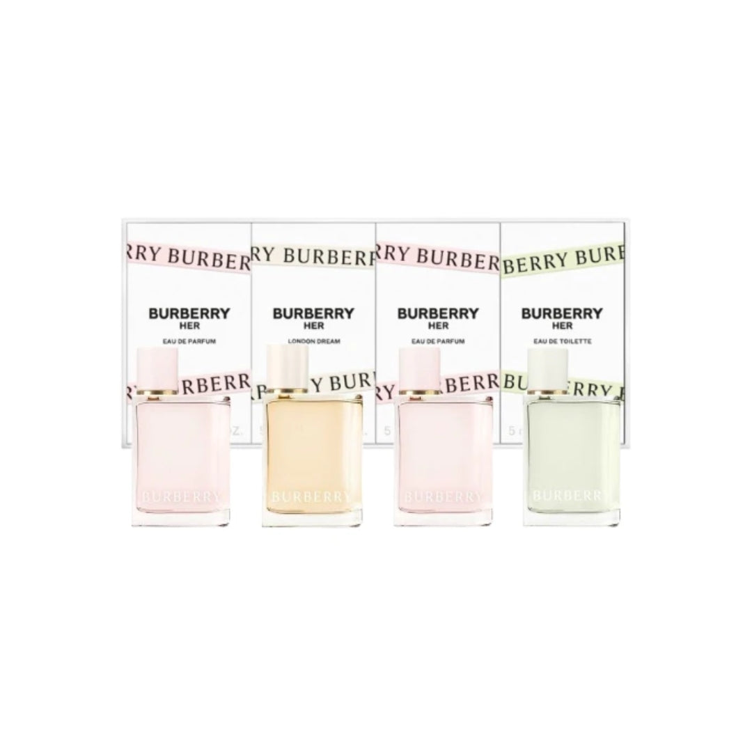 Burberry Her 4 Piece Mini Fragrance Set 4 x 5mL