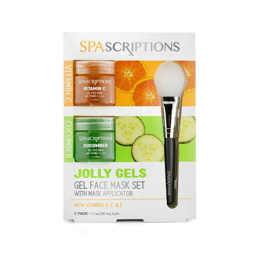 SpaScriptions Jolly Gels 2 Pack Face Mask Set with Applicator