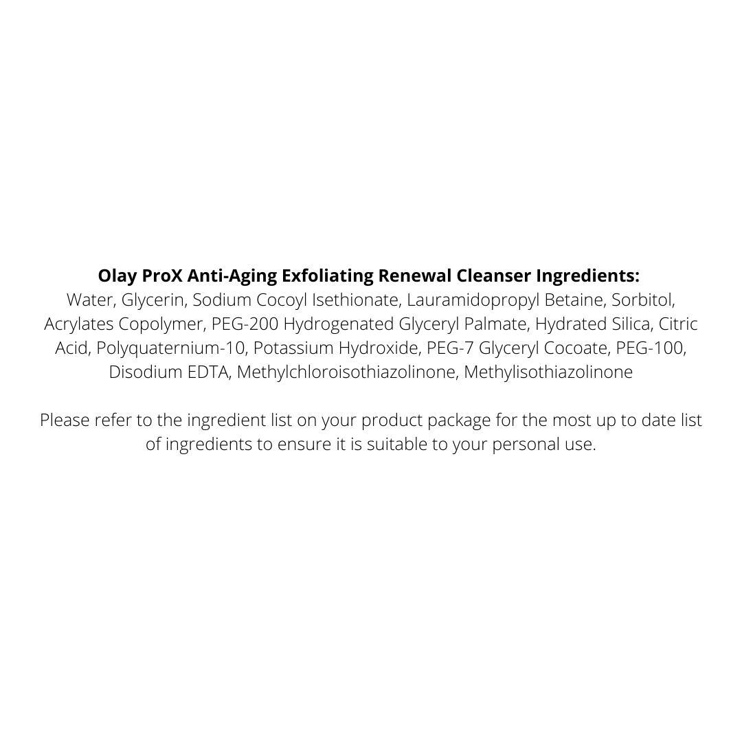 3 x ProX by Olay Anti-Aging Exfoliating Renewal Cleanser 150g