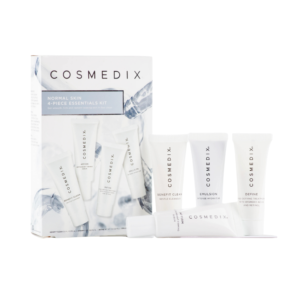 Cosmedix Normal Skin Essentials Kit – 4-teiliges Pflegeset Für Straffe, Strahlende Haut