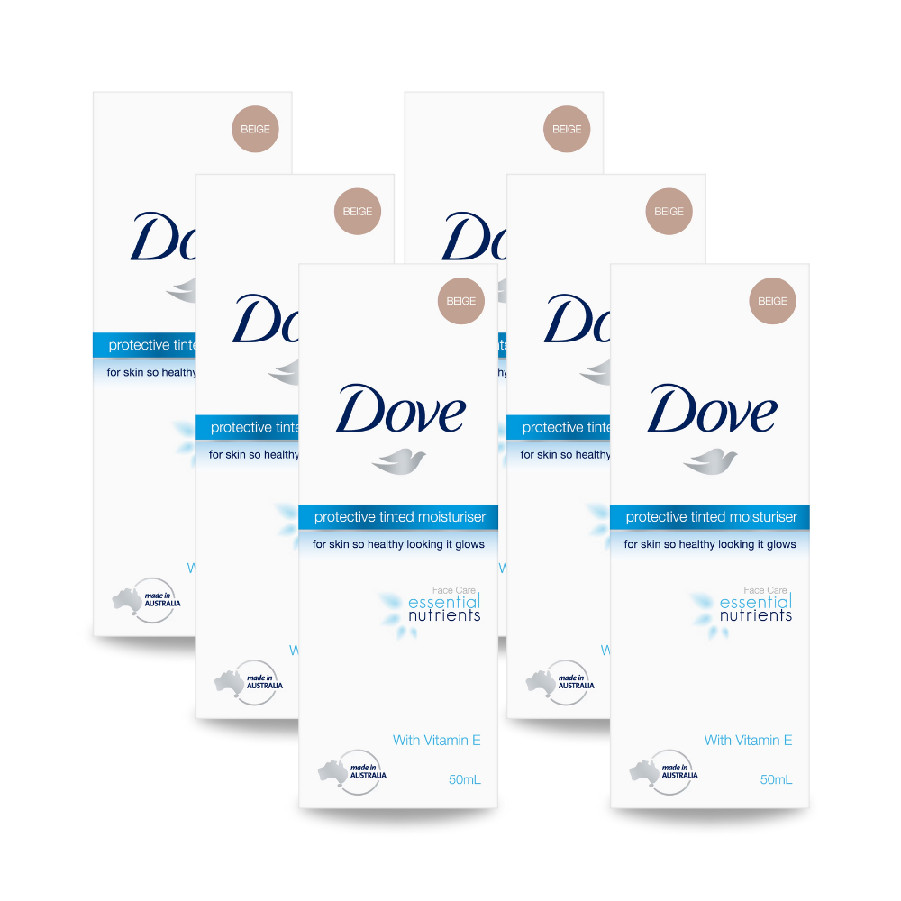 6 x Dove Protective Tinted Moisturiser 50mL Beige On Trend Beauty