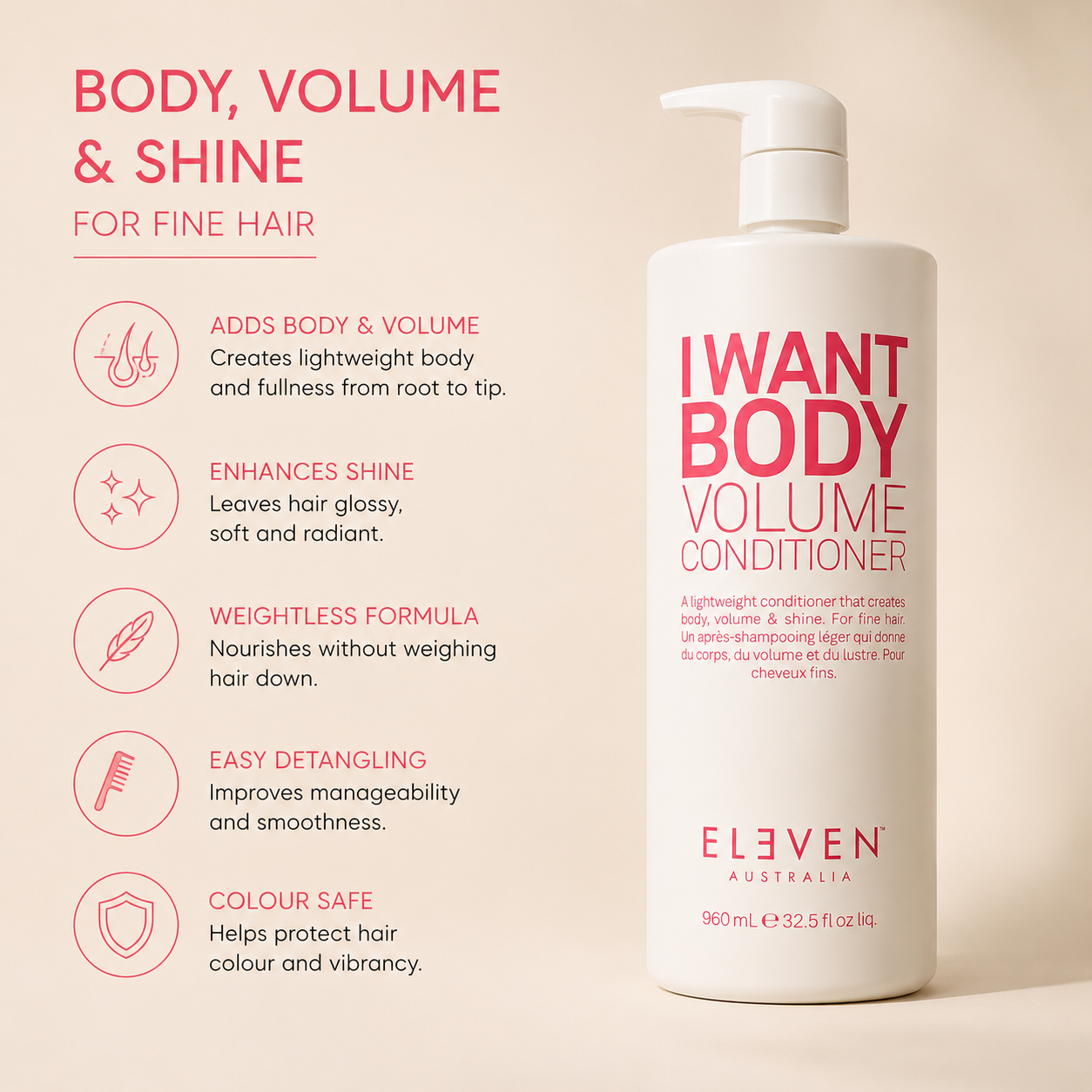 Eleven Australia I Want Body Volume Conditioner 960mL