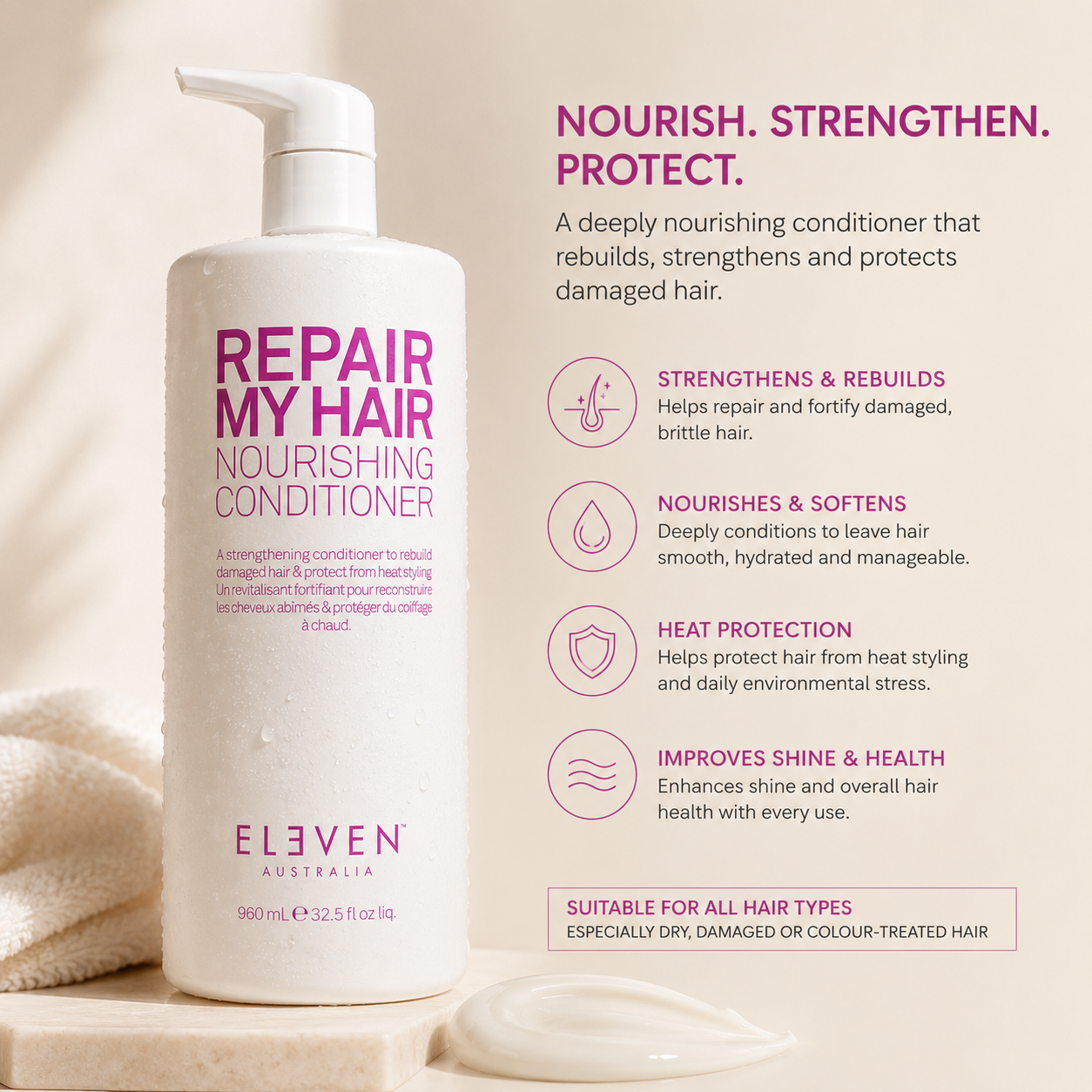 Eleven Australia Repair My Hair Nourishing Conditioner 960mL