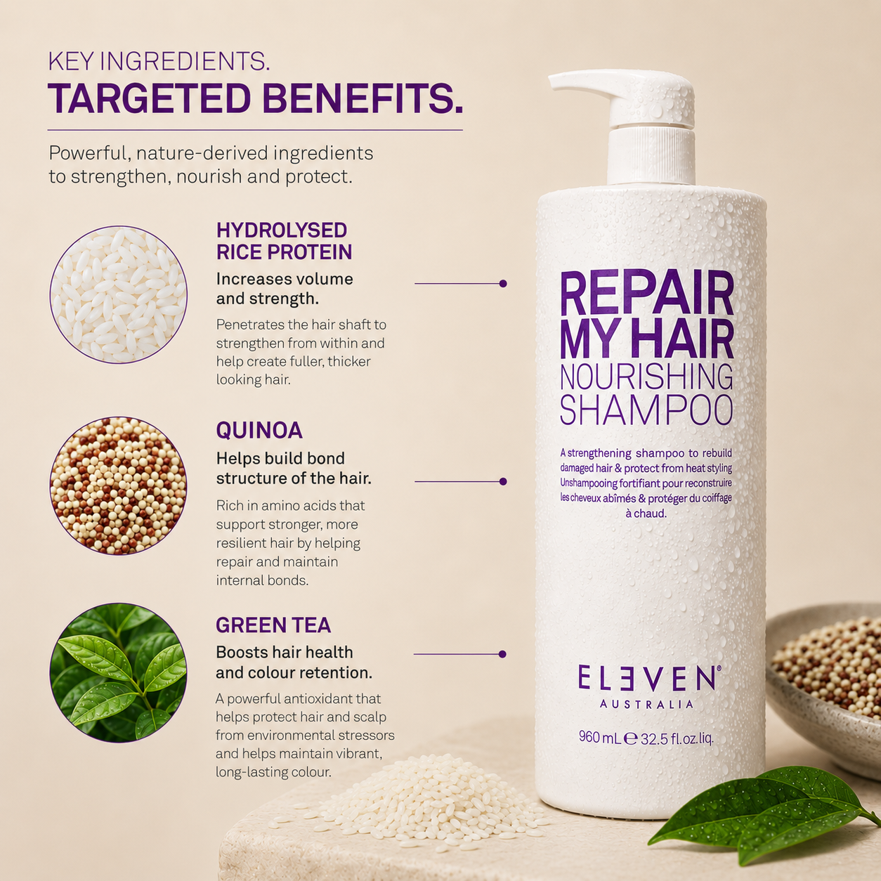 Eleven Australia Repair My Hair Nourishing Shampoo 960mL