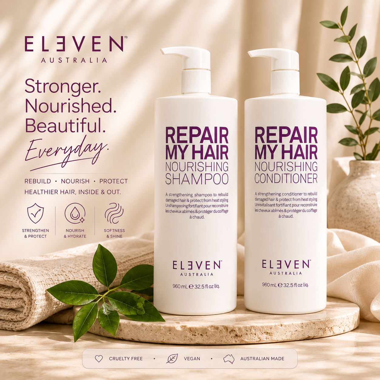 Eleven Australia Repair My Hair Nourishing Shampoo 960mL