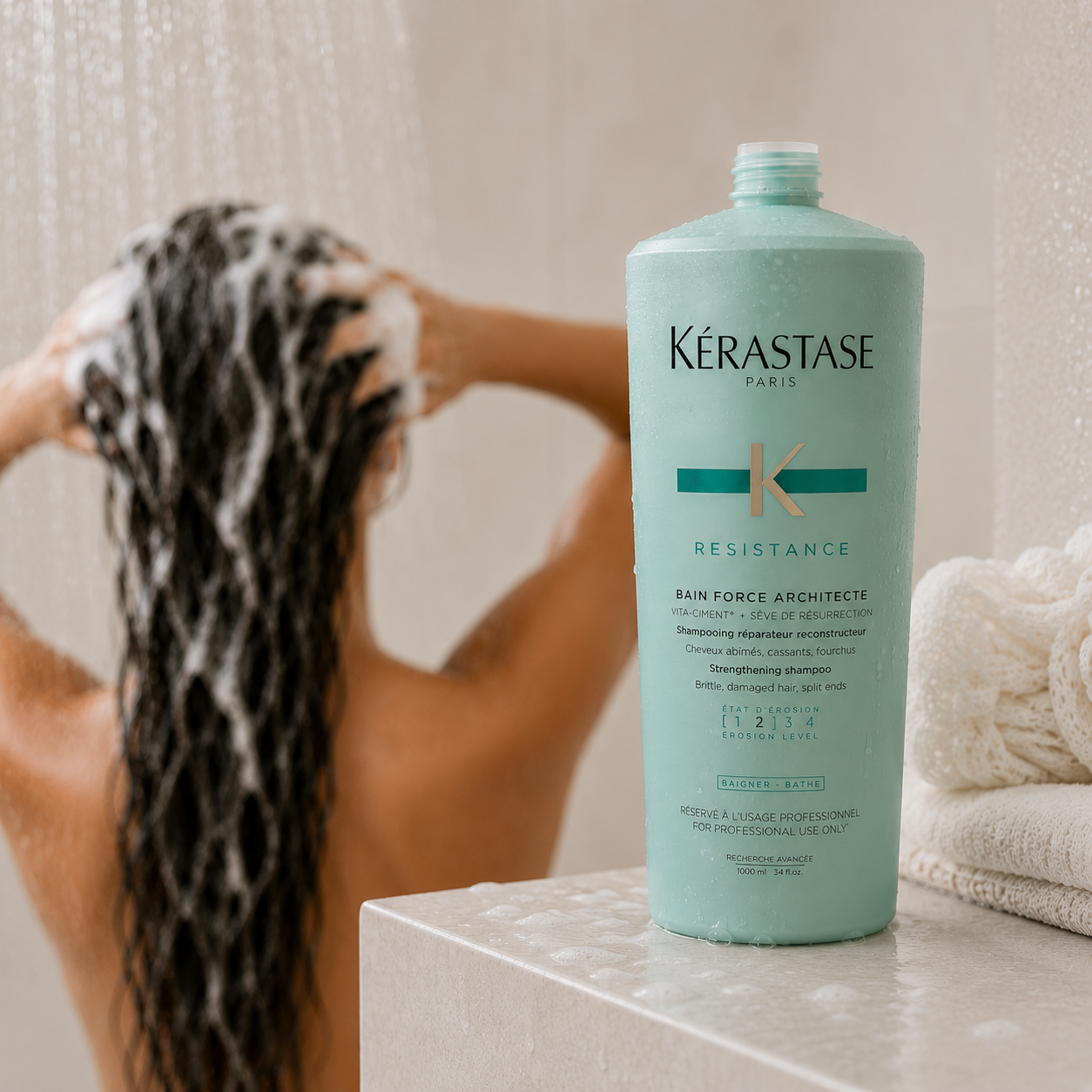 Kerastase Resistance Bain Force Architecte Shampoo 1 Litre/1000mL