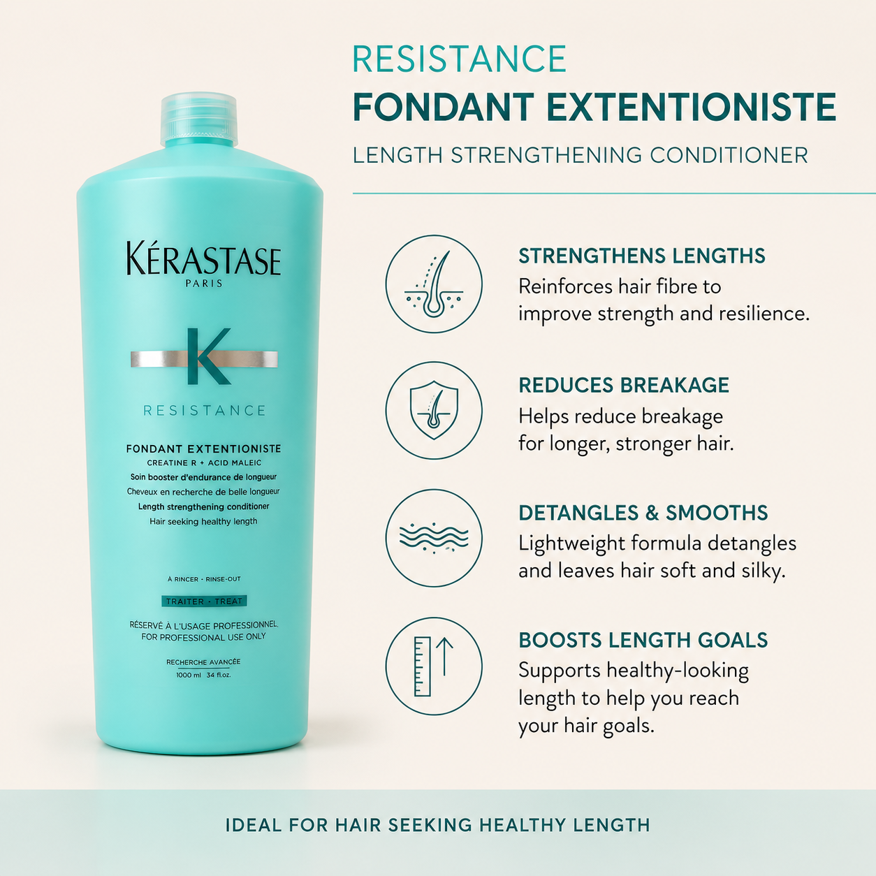Kerastase Resistance Fondant Extentioniste Conditioner Treatment 1 Litre/1000mL