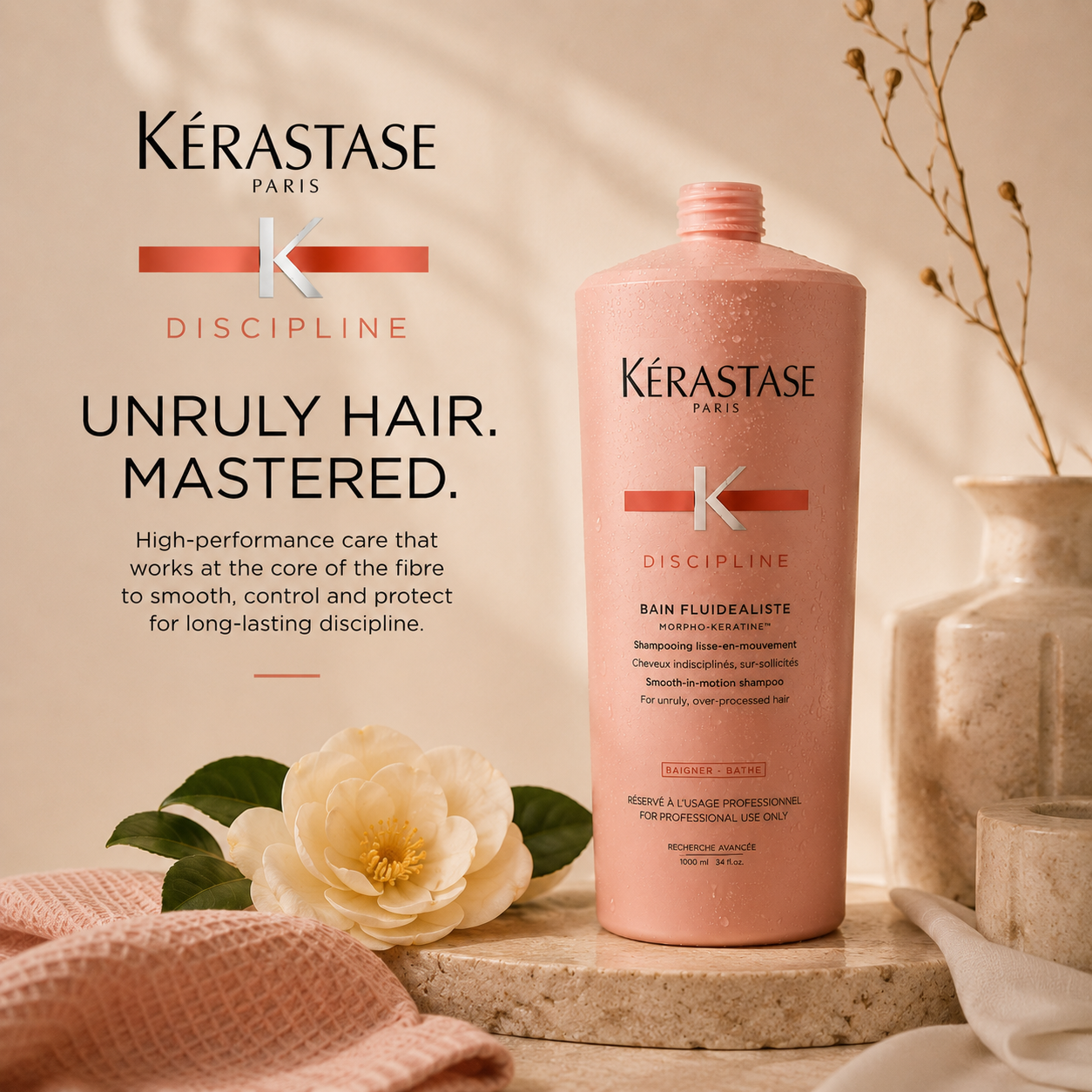 Kerastase Discipline Bain Fluidealiste Shampoo 1 Litre/1000mL