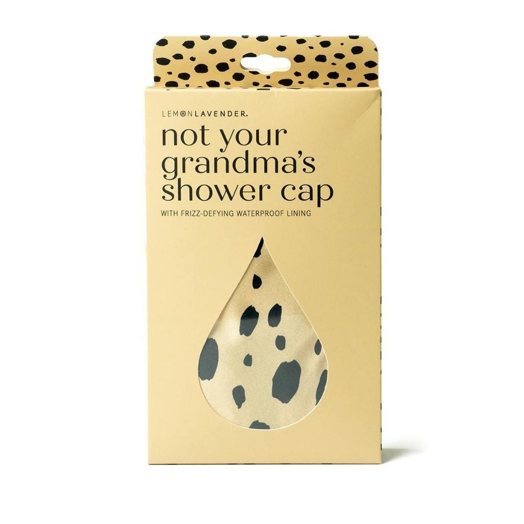 Lemon Lavender Not Your Grandmas Shower Cap - Cheetah