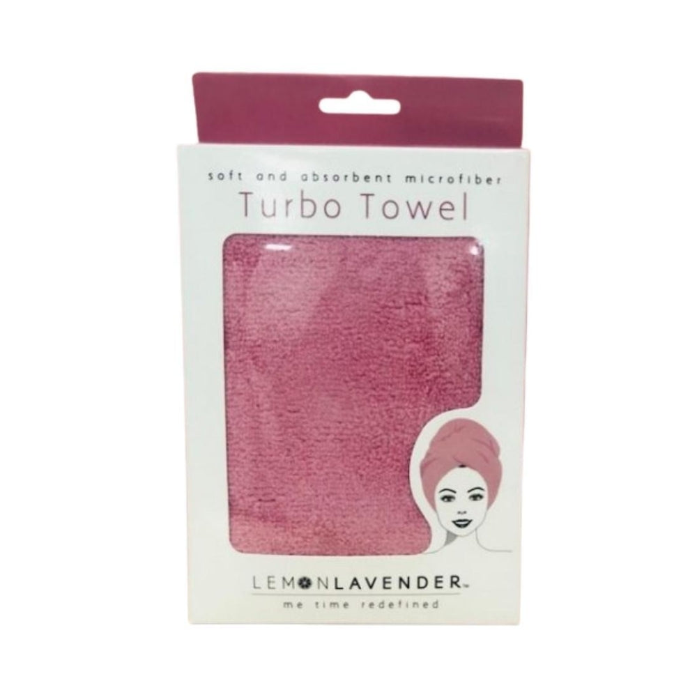 Lemon Lavender Microfiber Turbo Towel - Think Pink