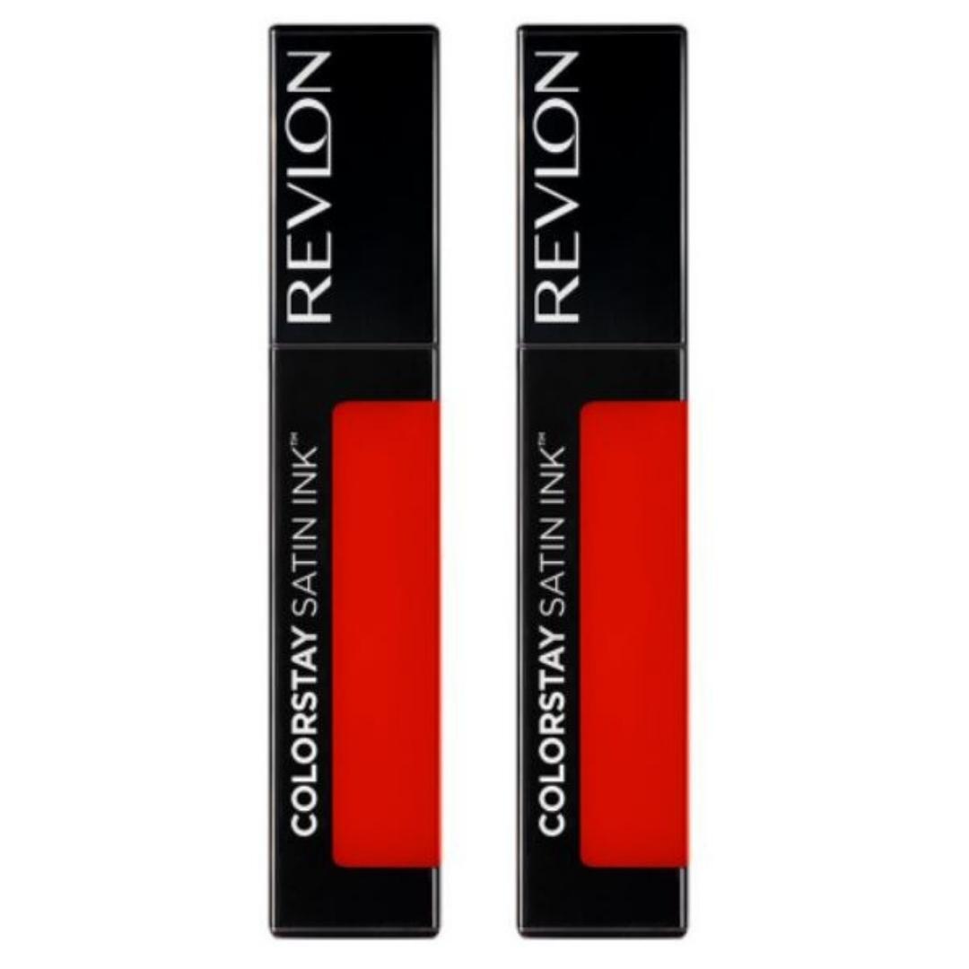 2 x Revlon Colorstay Satin Ink Liquid Lip Color 5mL - 018 Fired Up