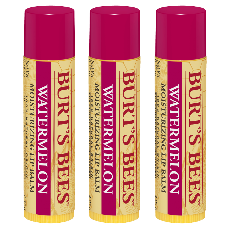 3 x Burt's Bees Watermelon Lip Balm 4.25g