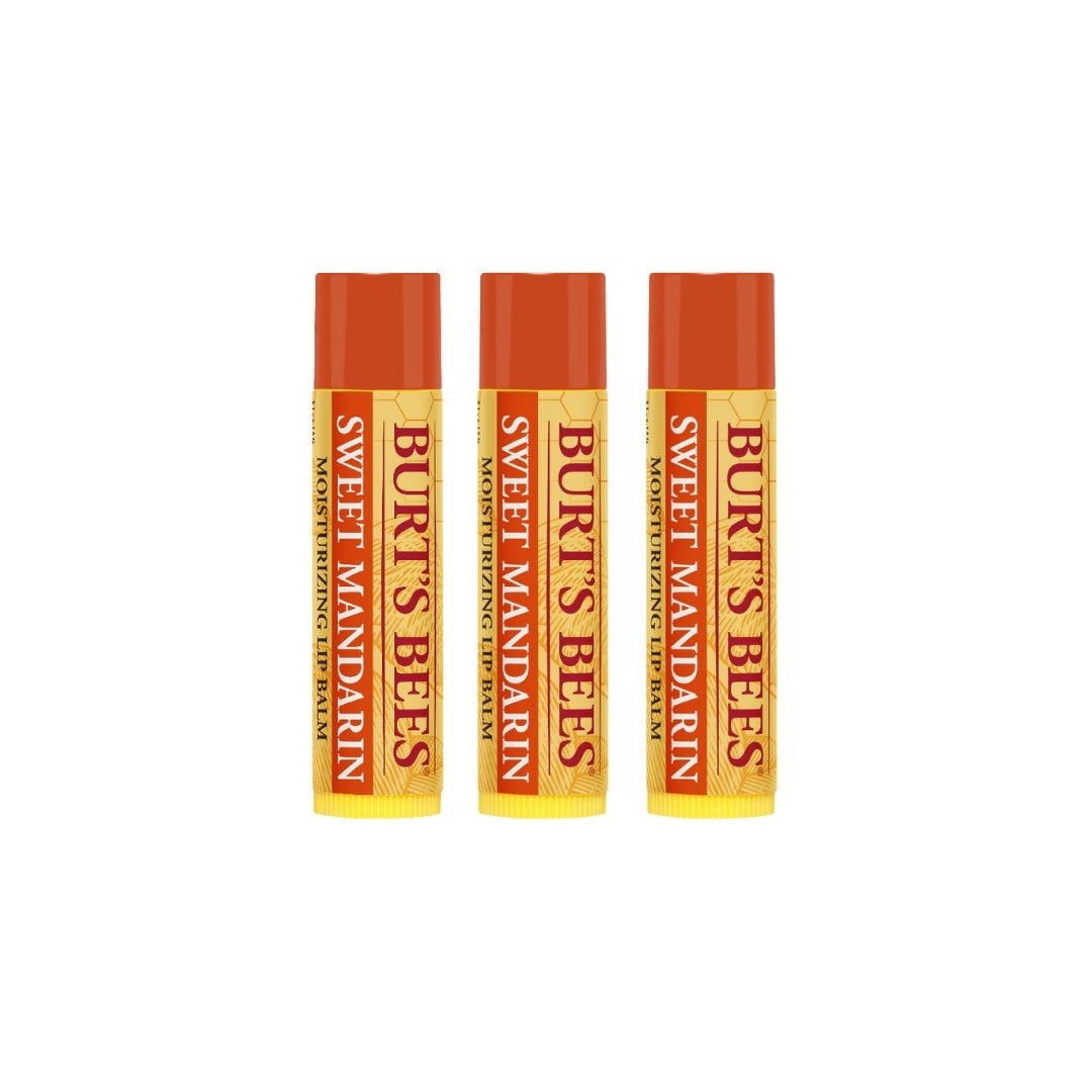 3 x Burt's Bees Sweet Mandarin Lip Balm 4.25g