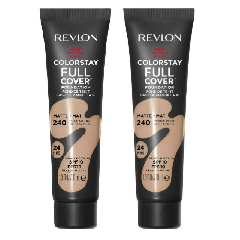 2 x Revlon ColorStay Full Cover Foundation 30mL - 240 Medium Beige