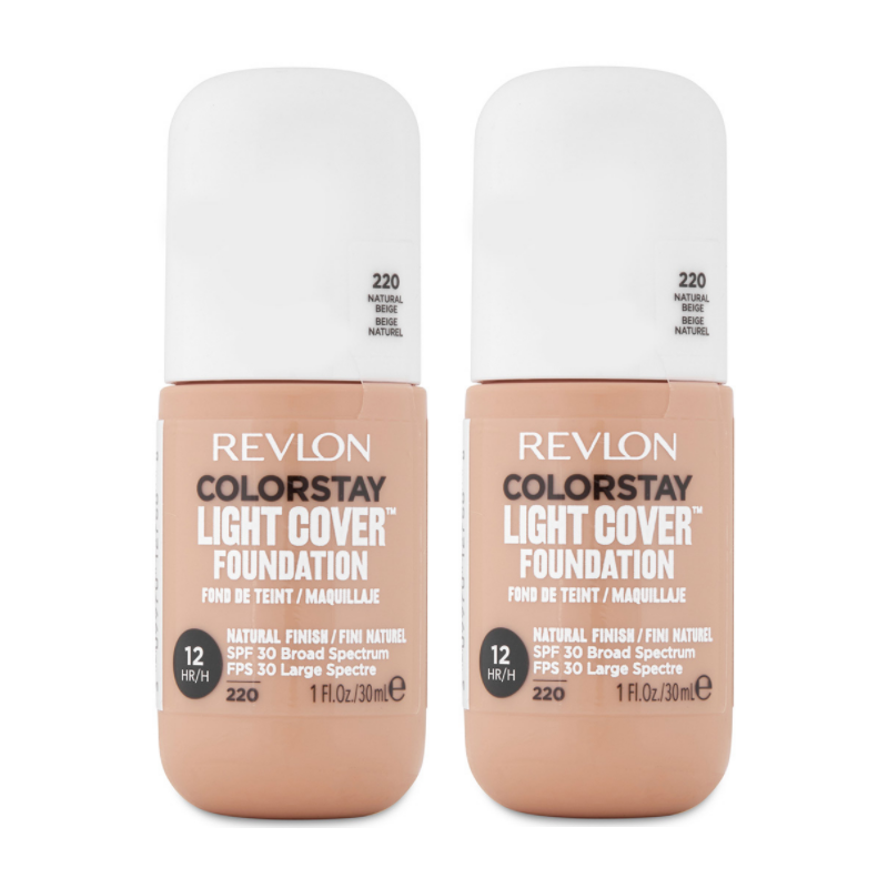 2 x Revlon ColorStay Light Cover Foundation 30mL - 220 Natural Beige