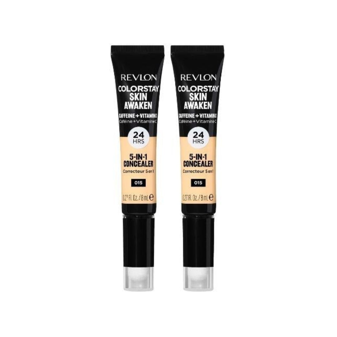 2 x Revlon ColorStay Skin Awaken 5-in-1 Concealer 8mL - 015 Light