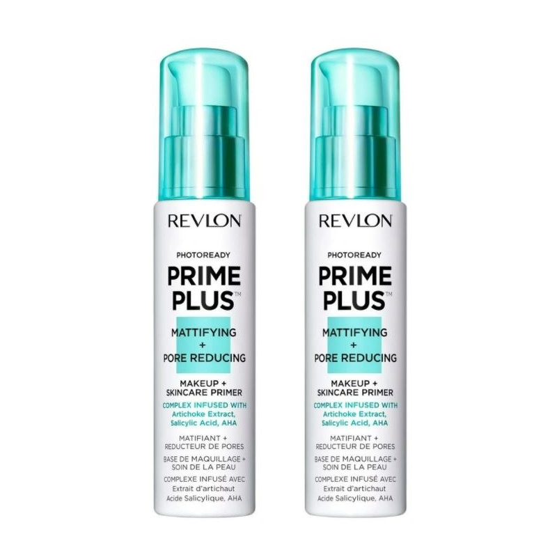 2 x Revlon PhotoReady Prime Plus Makeup and SkinCare Primers 30mL - Mattifying and Pore Reducing