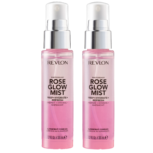 2 x Revlon PhotoReady Rose Glow Mist Prep+Hydrate+Refresh 36mL - Rose Glow