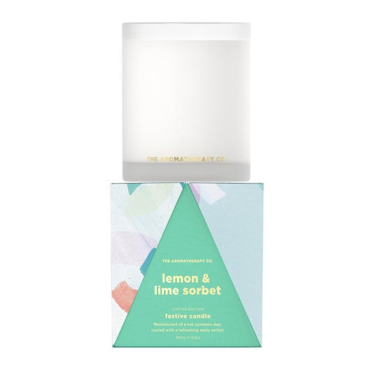 The Aromatherapy Co. Festive Favours Candle Lemon & Lime Sorbet 350g