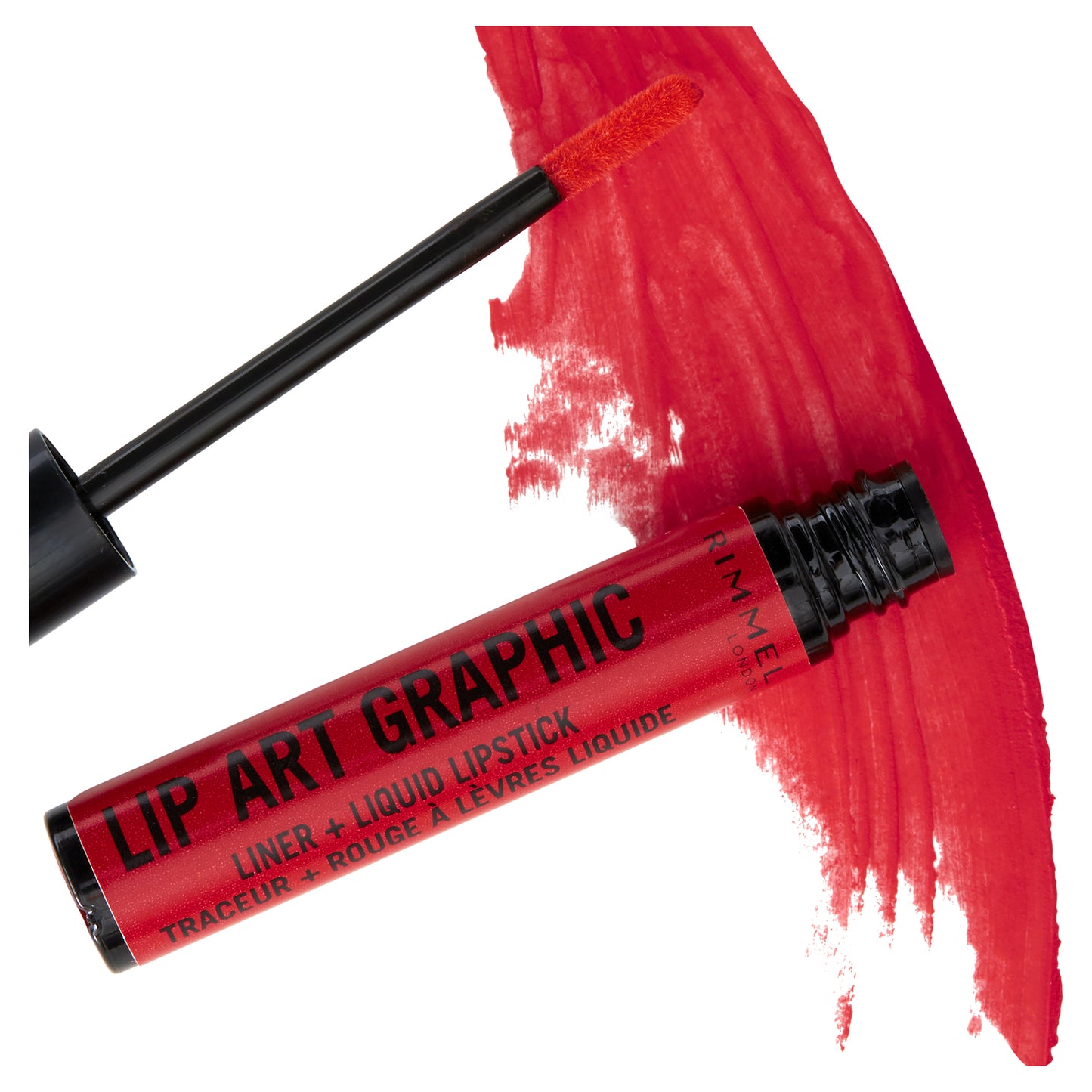 3 x Rimmel London Lip Art Graphic 2 in 1 Liner and Liquid Lipstick 1.8mL - 610 Hot Spot