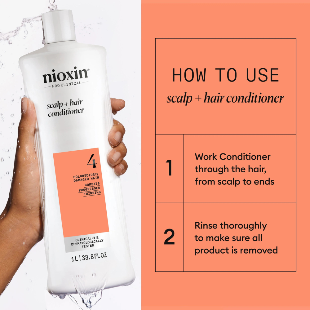 Nioxin System 4 Scalp + Hair Thickening Conditioner 1 Litre (1000mL)