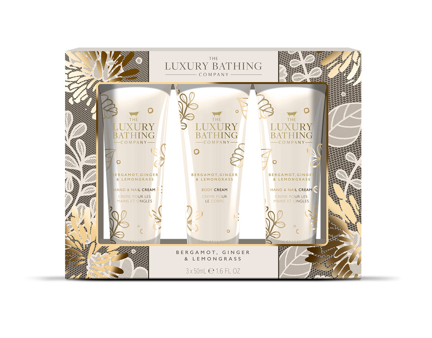 The Luxury Bathing Company Bergamot, Ginger & Lemongrass Hand & Body Care Set