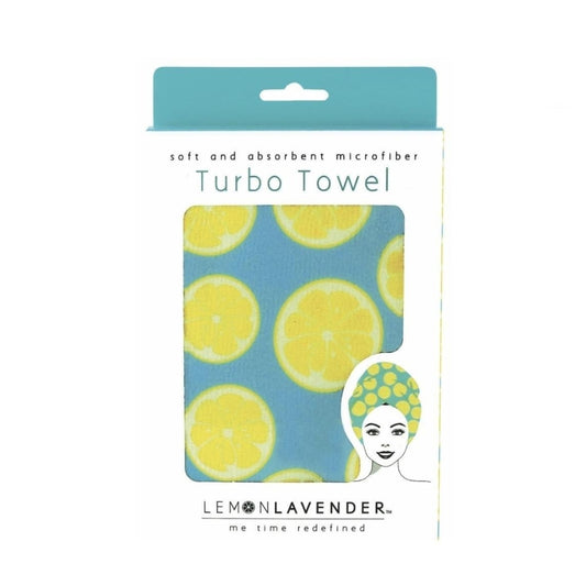 Lemon Lavender Microfiber Turbo Towel - Citrus Twist