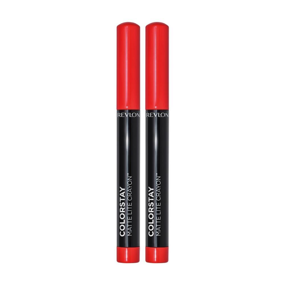 2 x Revlon ColorStay Matte Lite Crayon 1.4g - 009 Ruffled Feathers