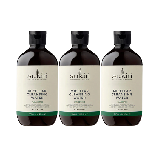 3 x Sukin Micellar Cleansing Water 500mL