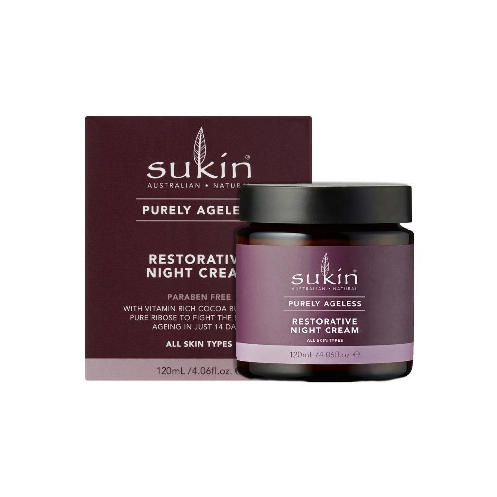 3 x Sukin Purely Ageless Restorative Night Cream 120mL
