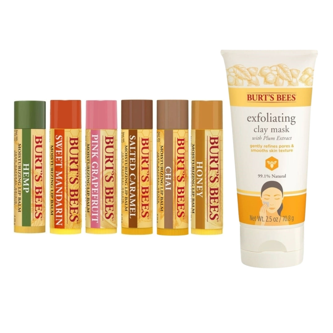 Burt's Bees Lip & Exfoliating Mask 7 Piece Set