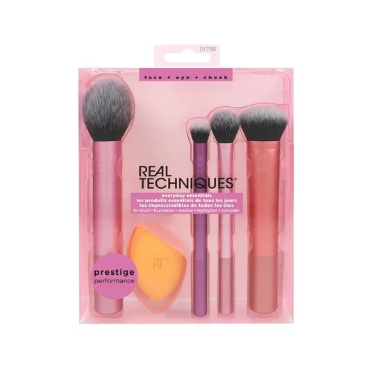 Real Techniques Everyday Essentials 5 Piece Makeup Brush & Sponge Set
