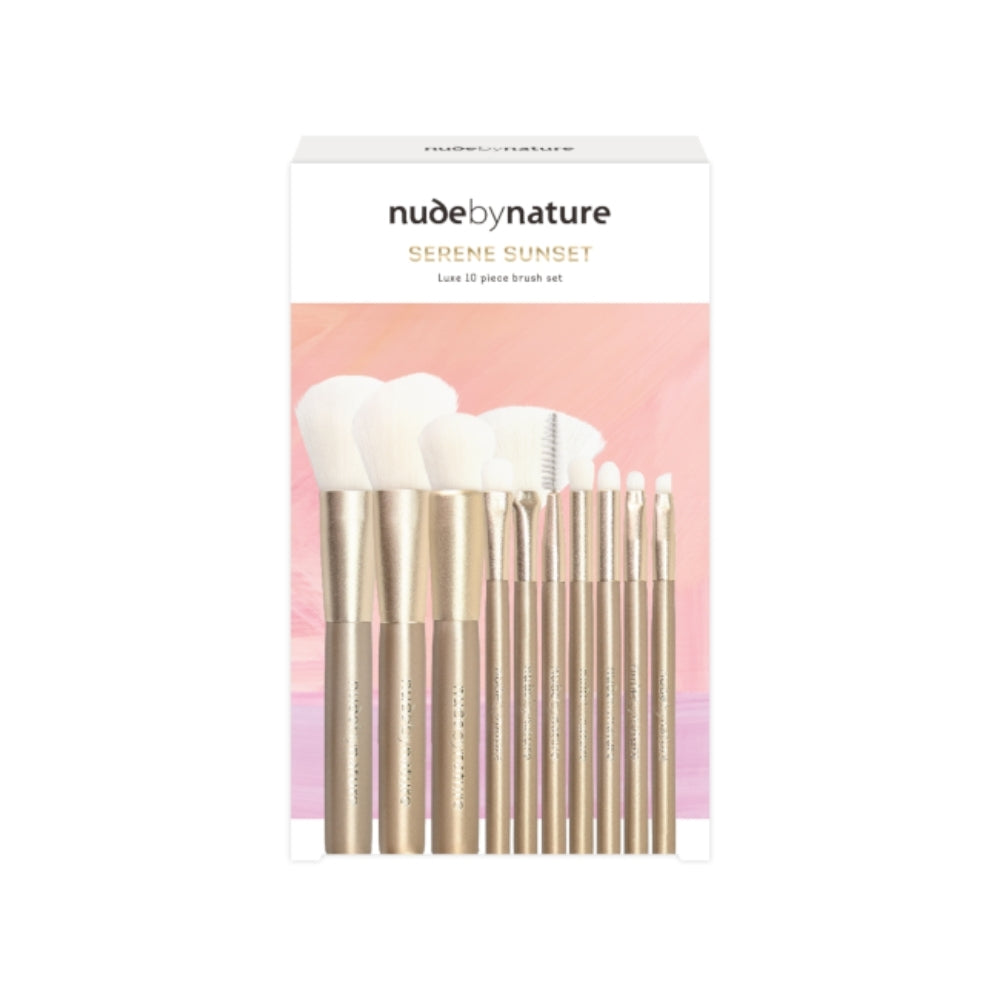 Nude by Nature Serene Sunset Luxe 10 Piece Brush Set