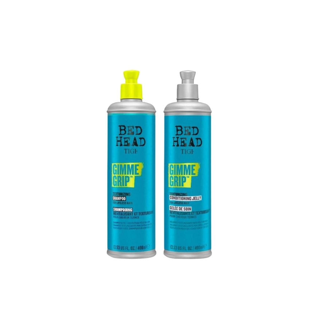 TIGI Bed Head Gimme Grip Texturizing Shampoo & Conditioning Jelly 400mL Duo