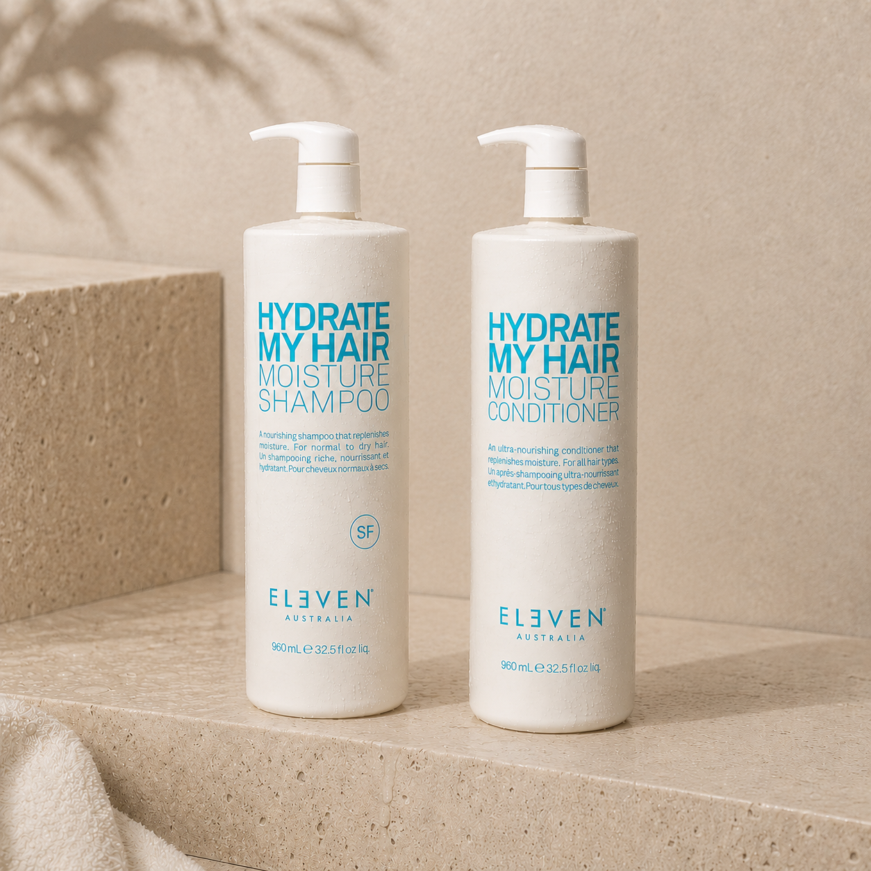 Eleven Australia Hydrate My Hair Moisture Shampoo & Conditioner 960mL Duo