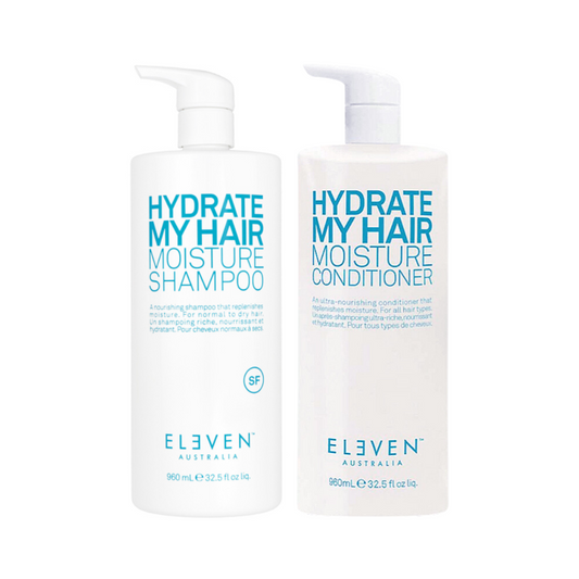 Eleven Australia Hydrate My Hair Moisture Shampoo & Conditioner 960mL Duo