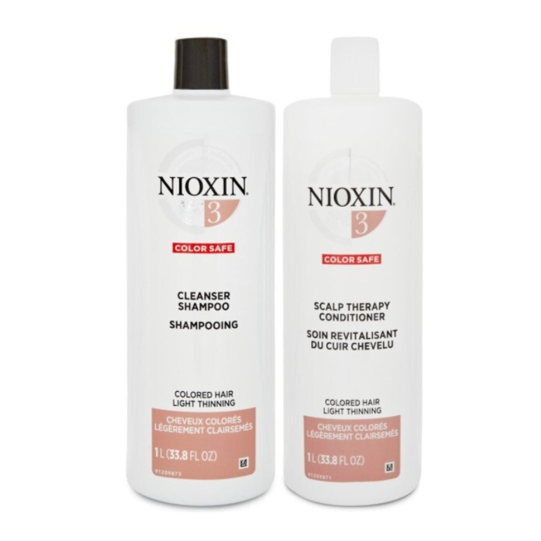 Nioxin System 3 Cleanser Shampoo & Scalp Therapy Conditioner 1L Duo