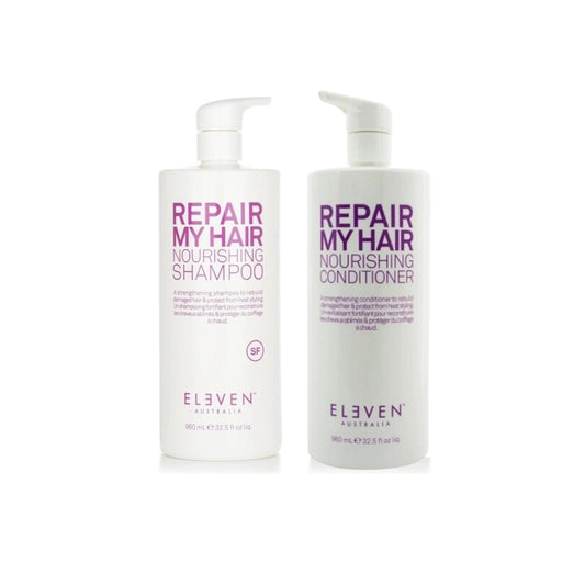 Eleven Australia Repair My Hair Nourishing Shampoo & Conditioner 960mL Duo