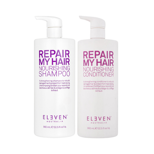 Eleven Australia Repair My Hair Nourishing Shampoo & Conditioner 960mL Duo