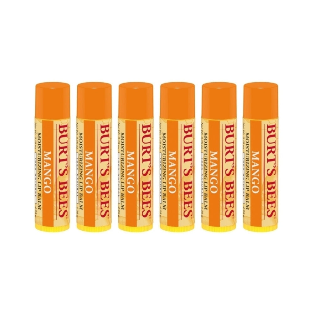 6 x Burt's Bees Mango Lip Balm 4.25g