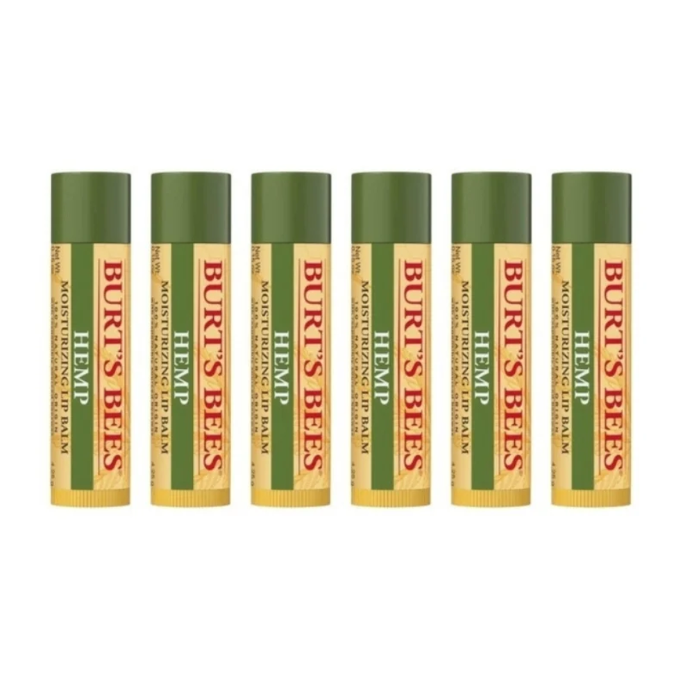 6 x Burt's Bees Hemp Lip Balm 4.25g