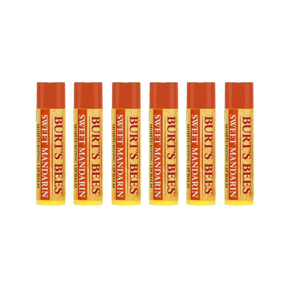 6 x Burt's Bees Sweet Mandarin Lip Balm 4.25g