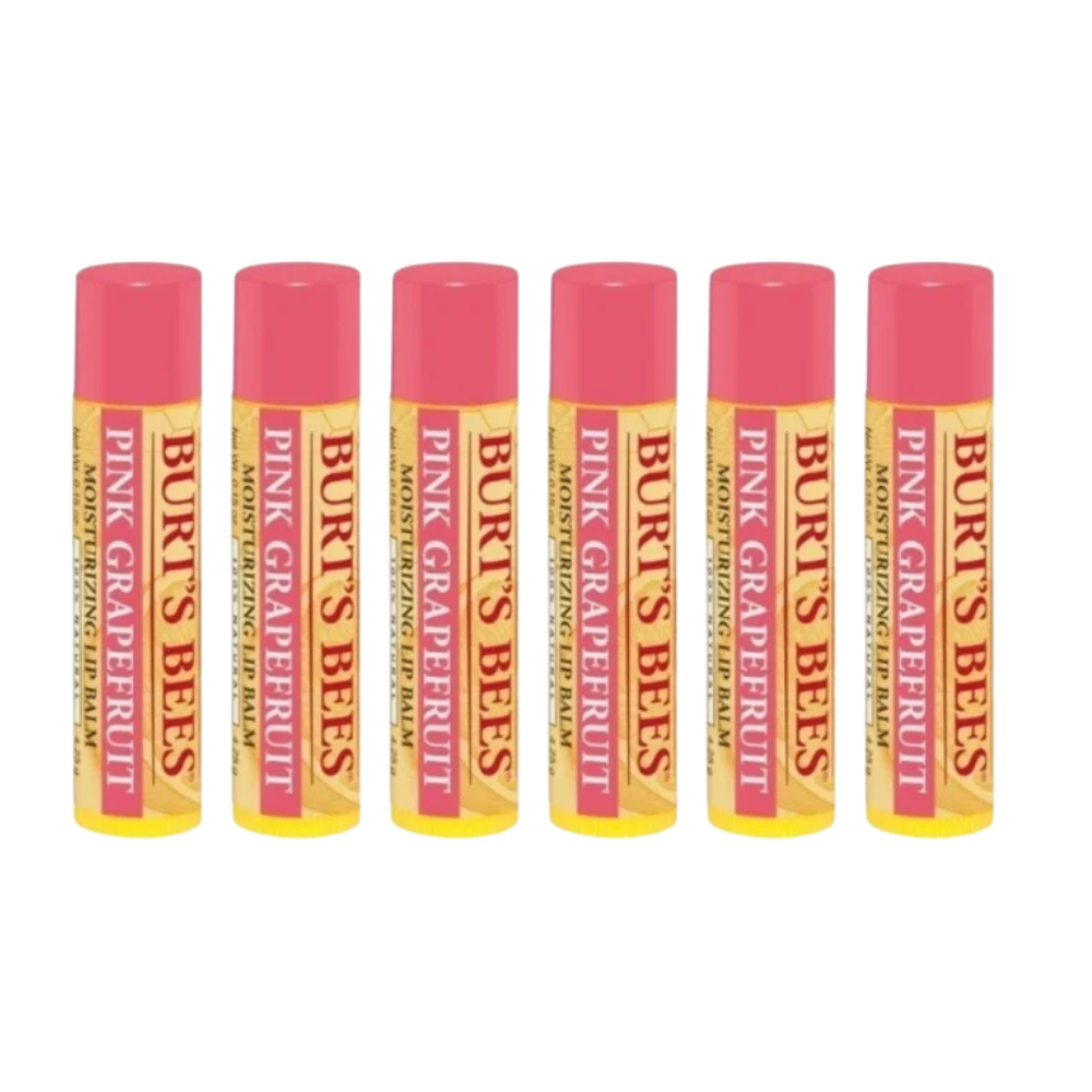 6 x Burt's Bees Pink Grapefruit Lip Balm 4.25g