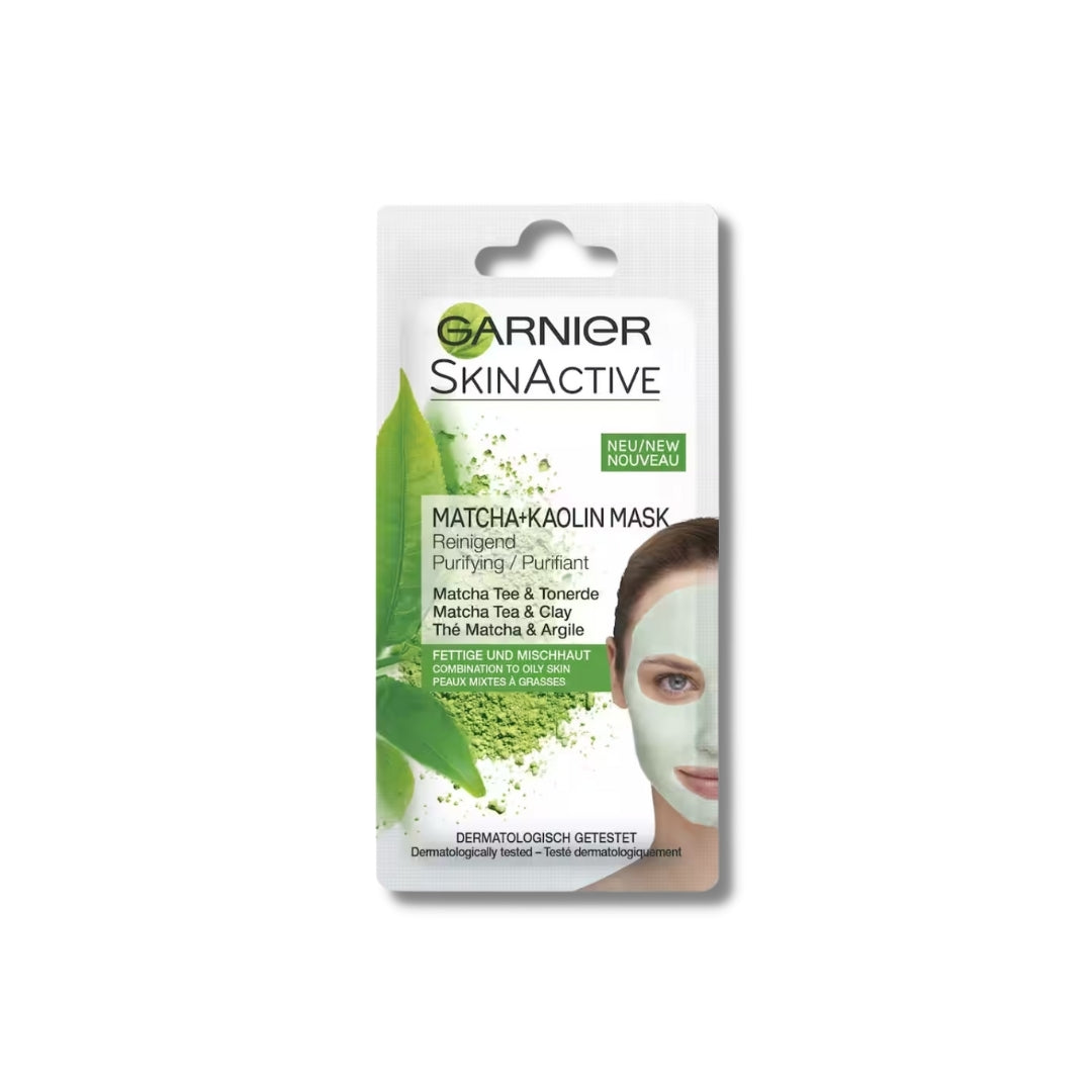 25 x Garnier SkinActive Matcha & Kaolin Purifying Mask 8mL