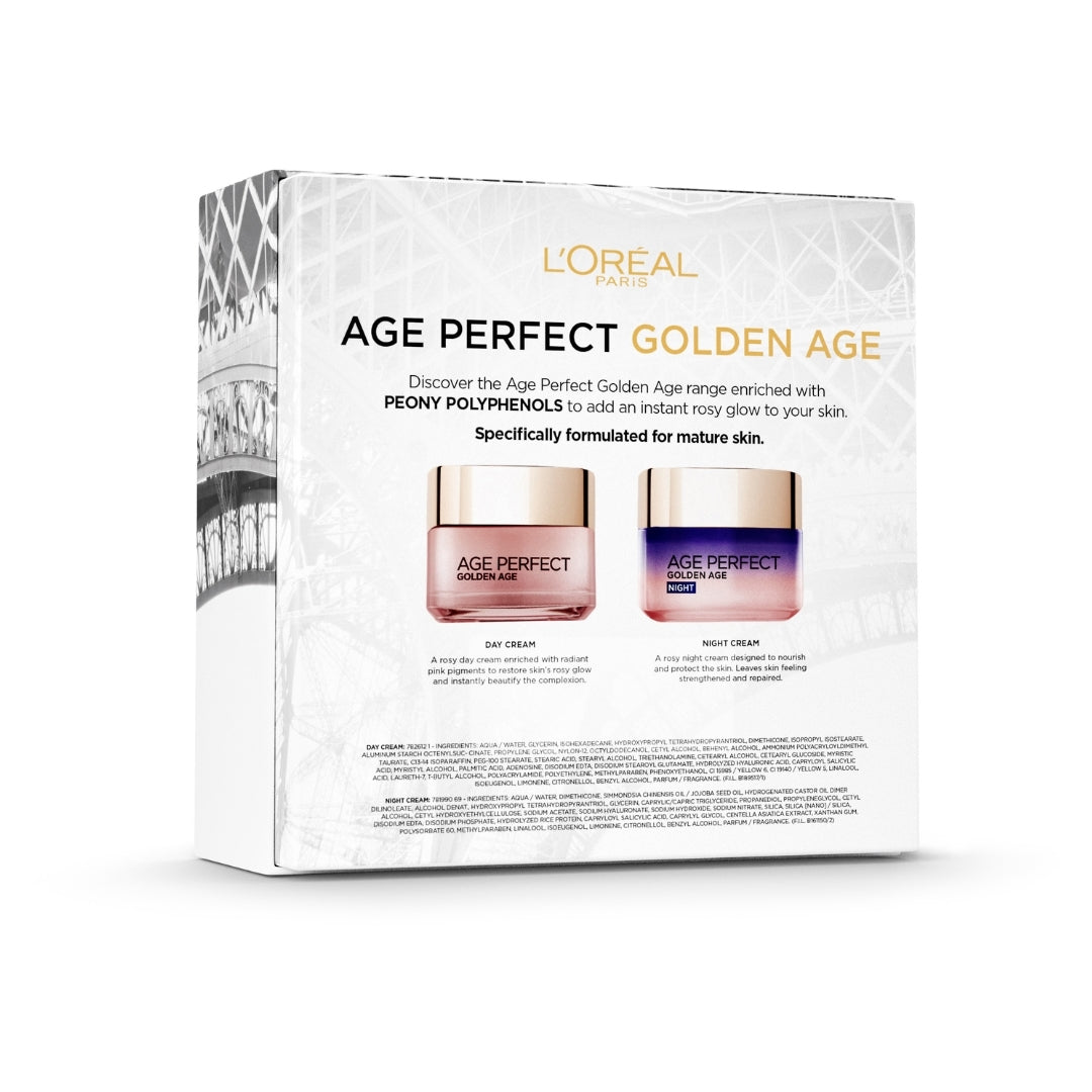 L'Oreal Paris The Golden Age Perfect Day & Night Cream Gift Set 2x50mL