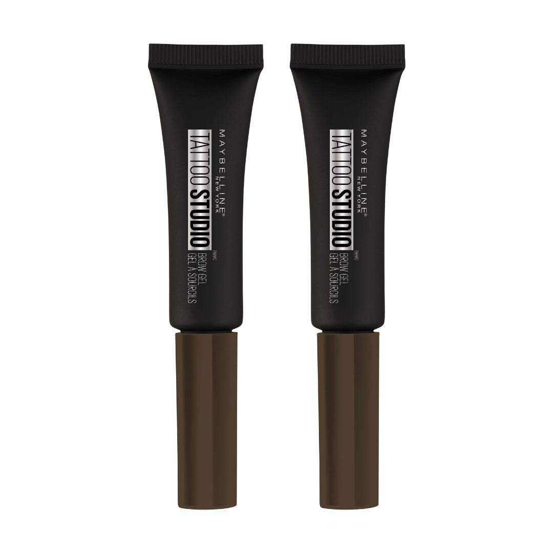 2 x Maybelline Tattoo Studio Waterproof Brow Gel 6.8mL - 260 Deep Brown