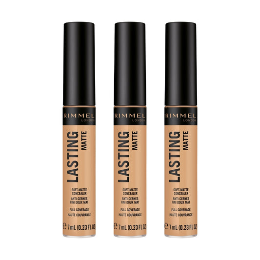 3 x Rimmel London Lasting Matte Concealer 7mL - 025 True Beige