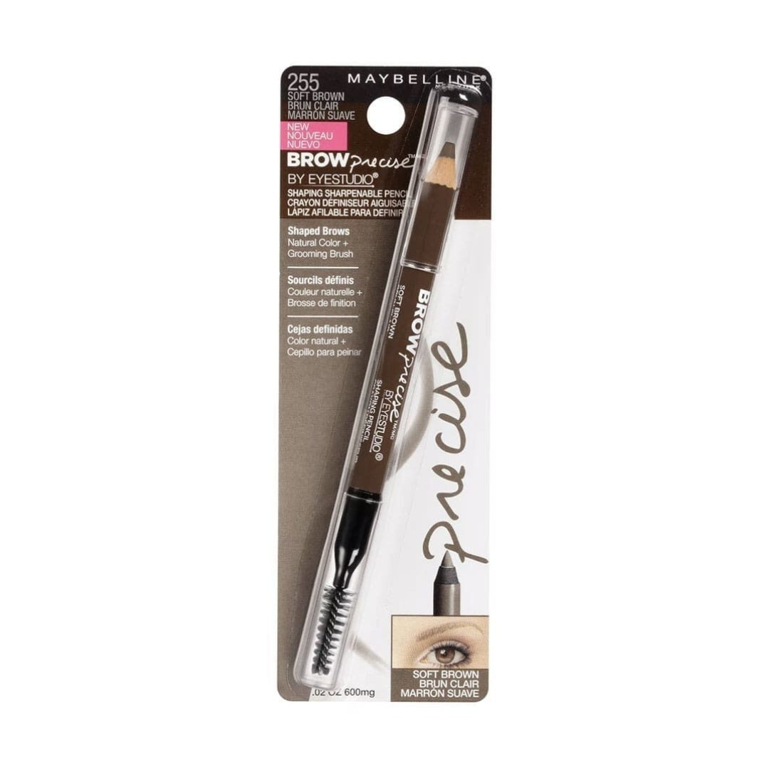 2 x Maybelline Eye Studio Brow Precise Pencil 600mg - 255 Soft Brown